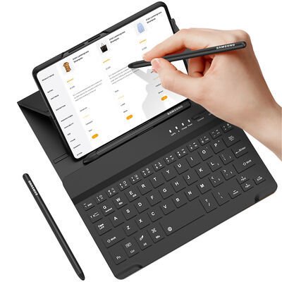 Galaxy Z Fold 3 Kılıf Standlı Bluetooth Klavyeli Patinda Kıpta Keyboard Set Kılıf