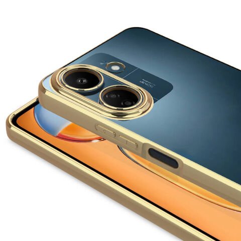 Xiaomi Poco C65 Kılıf Kamera Korumalı Logo Gösteren Patinda Omega Kapak