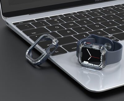 Apple Watch 42mm Patinda Watch Gard 08 Sert PC + Silikon Koruyucu