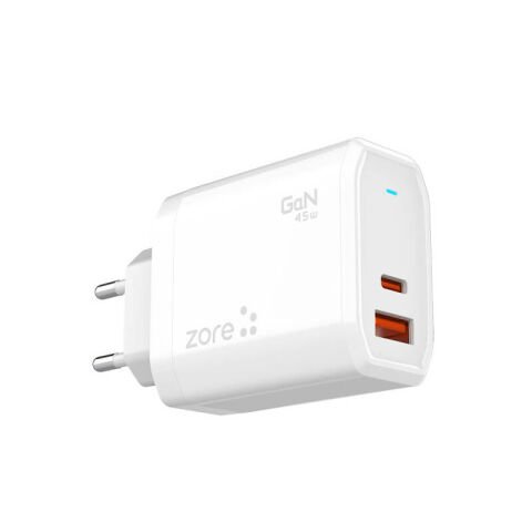 Patinda Always-02 GaN Tech Type-C PD4.0 USB-A QC3.0 Hızlı Şarj Özellikli Seyahat Şarj Başlığı 45W