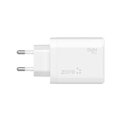 Patinda Always-02 GaN Tech Type-C PD4.0 USB-A QC3.0 Hızlı Şarj Özellikli Seyahat Şarj Başlığı 45W