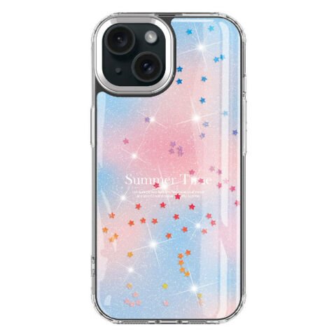 Apple iPhone 13 Kılıf Simli Desenli Parlak Patinda Task Kapak