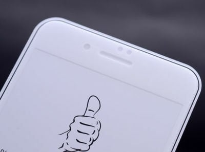 Apple iPhone 6 Plus Patinda Kenarları Kırılmaya Dayanıklı Cam Ekran Koruyucu