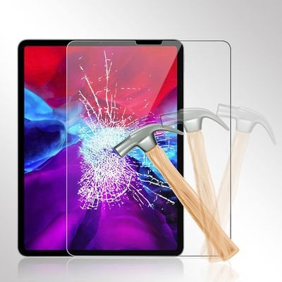 Apple iPad Pro 12.9 2021 (5.Nesil) Patinda Temperli Cam Ekran Koruyucu Şeffaf