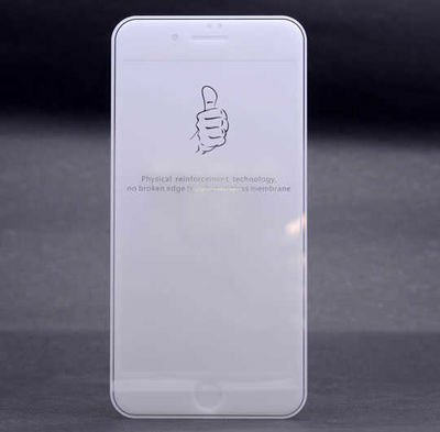 Apple iPhone 6 Plus Patinda Kenarları Kırılmaya Dayanıklı Cam Ekran Koruyucu