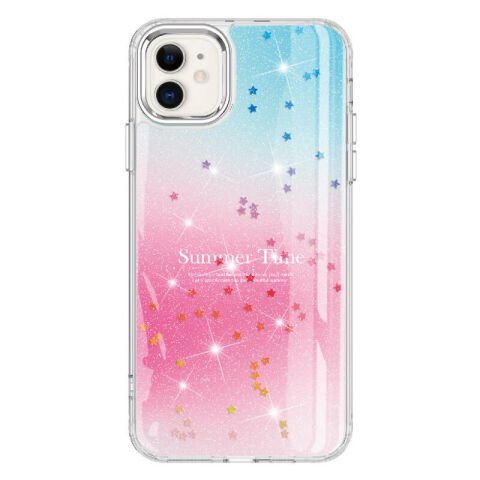 Apple iPhone 11 Kılıf Simli Desenli Parlak Patinda Task Kapak