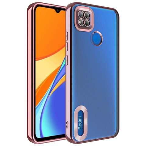 Xiaomi Redmi 9C Kılıf Kamera Korumalı Logo Gösteren Patinda Omega Kapak