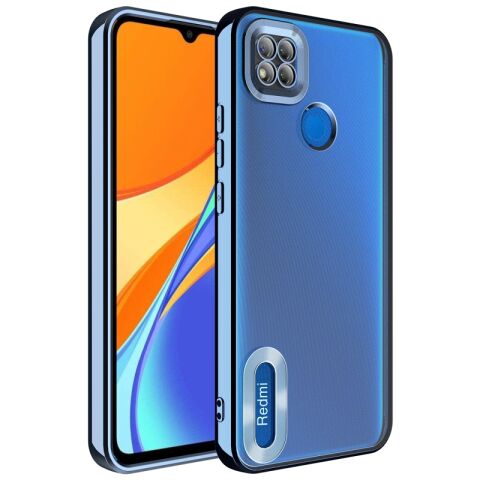 Xiaomi Redmi 9C Kılıf Kamera Korumalı Logo Gösteren Patinda Omega Kapak