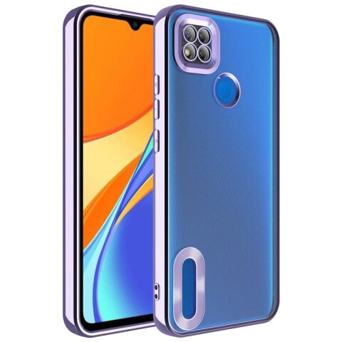 Xiaomi Redmi 9C Kılıf Kamera Korumalı Logo Gösteren Patinda Omega Kapak