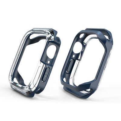 Apple Watch 7 41mm Patinda Watch Gard 08 Sert PC + Silikon Koruyucu