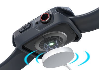 Apple Watch 7 41mm Patinda Watch Gard 08 Sert PC + Silikon Koruyucu