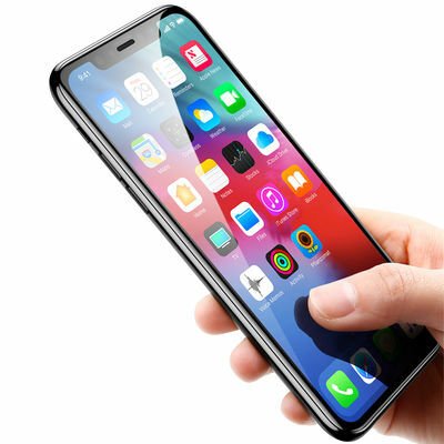 Apple iPhone 11 Pro Max Patinda Kenarları Kırılmaya Dayanıklı Cam Ekran Koruyucu