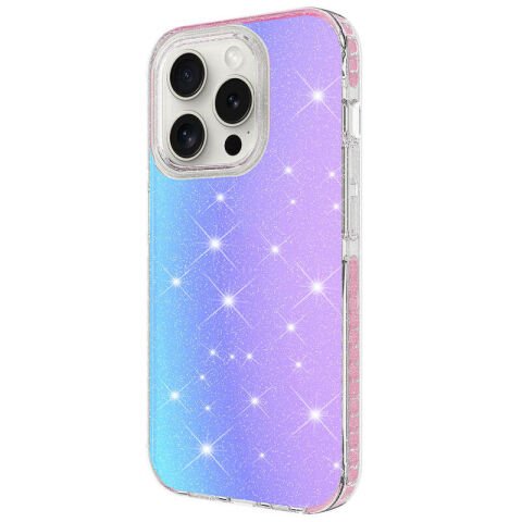 Apple iPhone 15 Pro Max Kılıf Parlak Renk Geçişli Patinda Velle Kapak