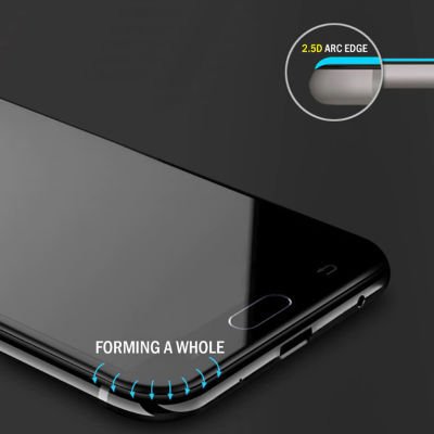 Galaxy J4 Plus Patinda Kenarları Kırılmaya Dayanıklı Cam Ekran Koruyucu