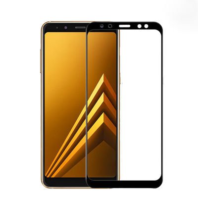 Galaxy J4 Plus Patinda Kenarları Kırılmaya Dayanıklı Cam Ekran Koruyucu