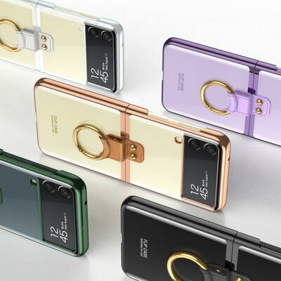 Galaxy Z Flip 3 Kılıf Patinda Yüzüklü Kıpta Kapak