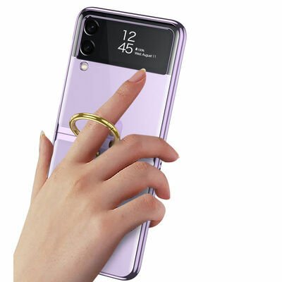 Galaxy Z Flip 3 Kılıf Patinda Yüzüklü Kıpta Kapak
