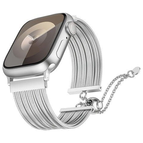 Apple Watch 10 42mm Patinda KRD-137 Metal Hasır Kordon