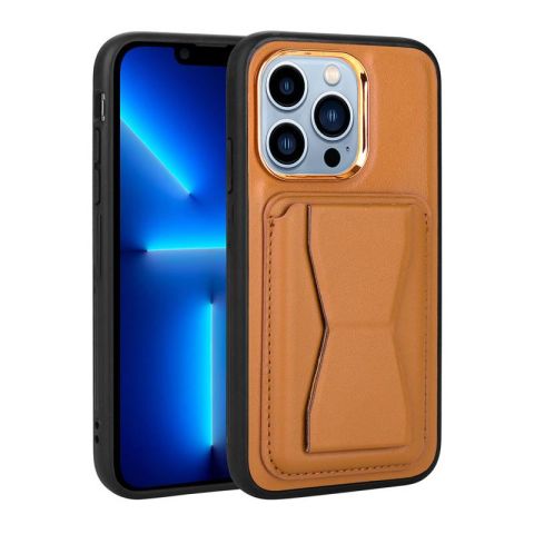 Apple iPhone 13 Pro Max Kılıf Kartlıklı Standlı ?Pu Deri Patinda Memo Kapak