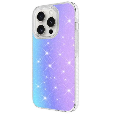 Apple iPhone 15 Pro Kılıf Parlak Renk Geçişli Patinda Velle Kapak