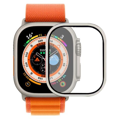 Apple Watch Ultra 49mm Patinda ALM-02 Metal Çerçeveli Ekran Koruyucu