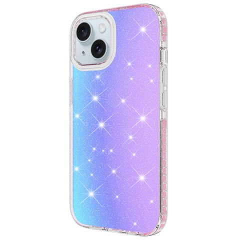 Apple iPhone 15 Plus Kılıf Parlak Renk Geçişli Patinda Velle Kapak