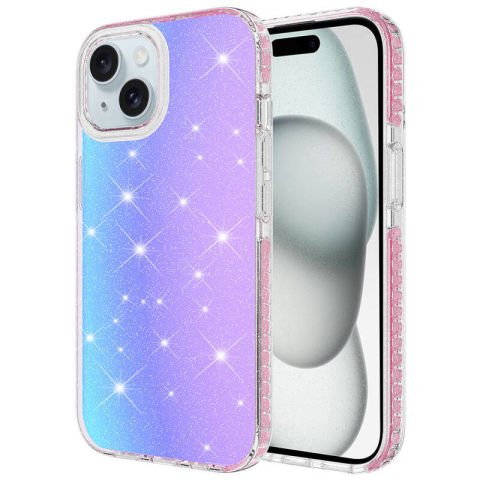 Apple iPhone 15 Plus Kılıf Parlak Renk Geçişli Patinda Velle Kapak