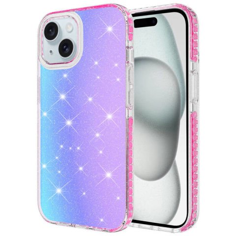 Apple iPhone 15 Plus Kılıf Parlak Renk Geçişli Patinda Velle Kapak