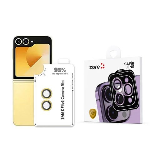 Galaxy Z Flip 6 Patinda CL-11 Safir Parmak İzi Bırakmayan Anti-Reflective Kamera Lens Koruyucu