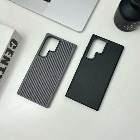 Galaxy S24 Ultra Kılıf Magsafe Şarj Özellikli Karbon Fiber Görünümlü Patinda Troy Kapak