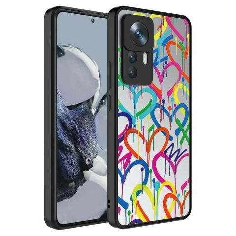 Xiaomi Mi 12T Pro Kılıf Aynalı Desenli Kamera Korumalı Parlak Patinda Mirror Kapak