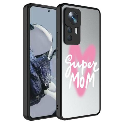 Xiaomi Mi 12T Pro Kılıf Aynalı Desenli Kamera Korumalı Parlak Patinda Mirror Kapak
