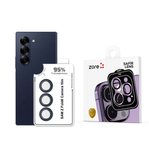 Galaxy Z Fold 6 Patinda CL-11 Safir Parmak İzi Bırakmayan Anti-Reflective Kamera Lens Koruyucu