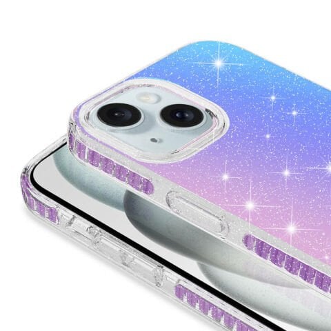 Apple iPhone 14 Kılıf Parlak Renk Geçişli Patinda Velle Kapak