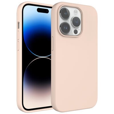 Apple iPhone 14 Pro Max Kılıf Sıvı Teknolojili Silinebilir Sert Patinda Kivi Kapak