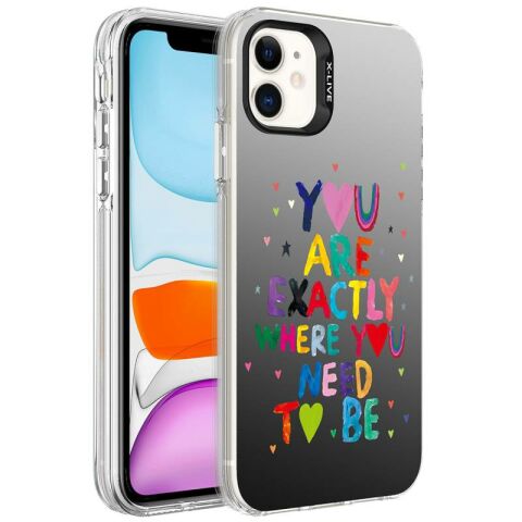 Apple iPhone 12 Kılıf Desenli Patinda Silver Sert Kapak
