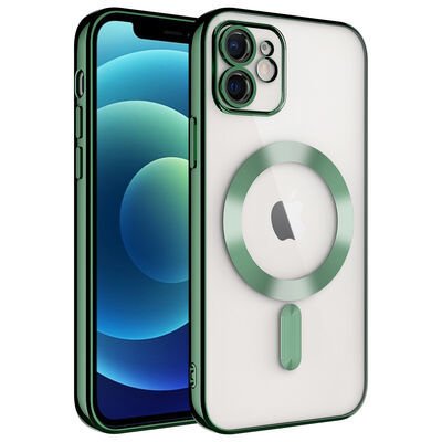 Apple iPhone 12 Kılıf Kamera Korumalı Magsafe Wireless Şarj Özellikli Patinda Demre Kapak