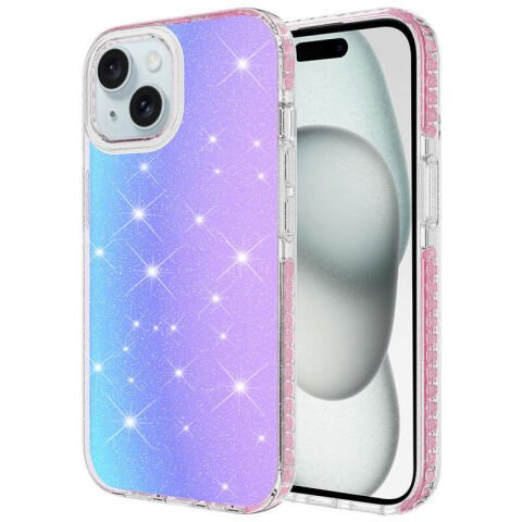 Apple iPhone 13 Kılıf Parlak Renk Geçişli Patinda Velle Kapak