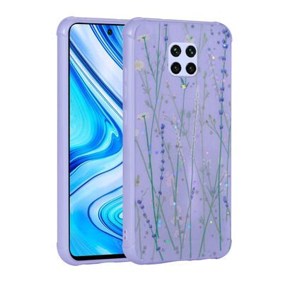 Xiaomi Redmi Note 9 Pro Kılıf Simli Desenli Kamera Korumalı Parlak Patinda Popy Kapak