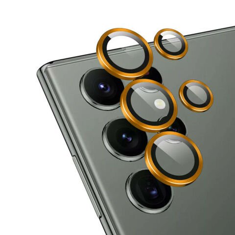 Galaxy S24 Ultra Patinda CL-12 Premium Safir Parmak İzi Bırakmayan Anti-Reflective Kamera Lens Koruyucu