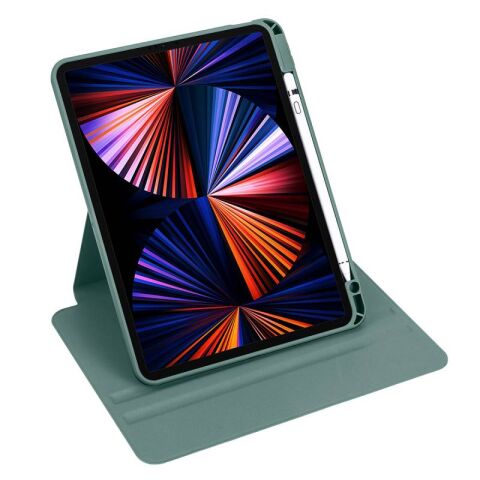Apple iPad Air 11 2024 Kılıf Patinda Termik Kalem Bölmeli Dönebilen Standlı Kılıf