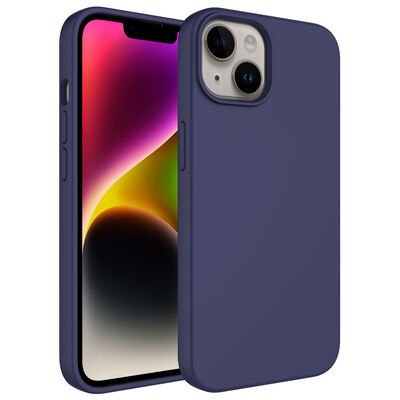 Apple iPhone 14 Plus Kılıf Sıvı Teknolojili Silinebilir Sert Patinda Kivi Kapak
