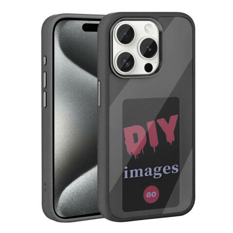 Apple iPhone 15 Pro Kılıf Ekranı Yansıtan Patinda Akıllı NFC Kapak