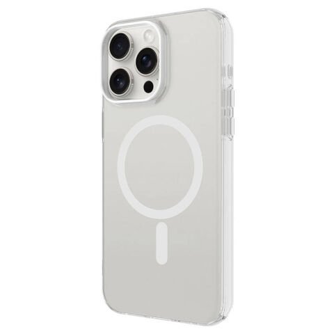 Apple iPhone 15 Pro Max Kılıf Patinda Magsafe Şarj Özellikli Buzlu Transparan C-Pro Sert Kapak