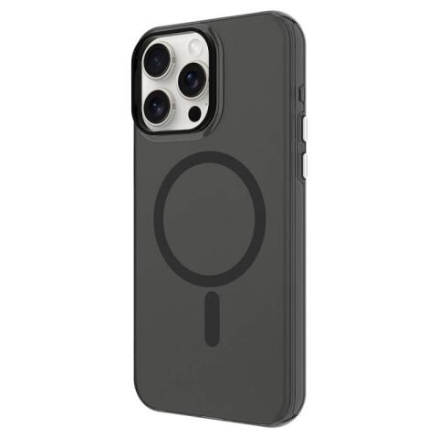 Apple iPhone 15 Pro Max Kılıf Patinda Magsafe Şarj Özellikli Buzlu Transparan C-Pro Sert Kapak