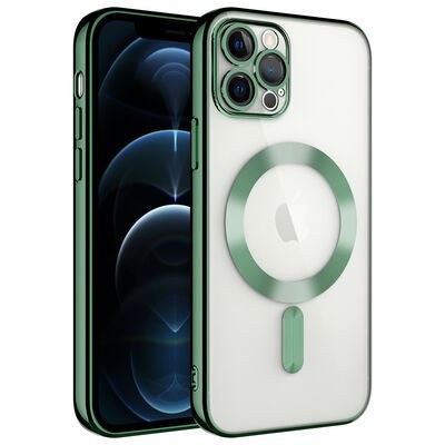 Apple iPhone 11 Pro Max Kılıf Kamera Korumalı Magsafe Wireless Şarj Özellikli Patinda Demre Kapak