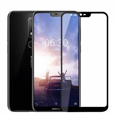 Nokia X6 Patinda Kenarları Kırılmaya Dayanıklı Cam Ekran Koruyucu