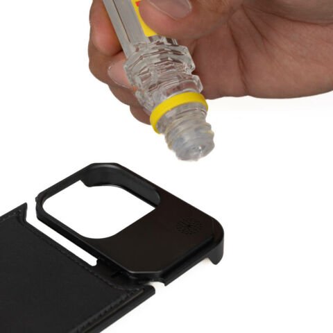 Apple iPhone 15 Pro Max Kılıf Magsafe Şarj Özellikli Mekanizmalı Koku Hazneli Patinda Mostar Kapak