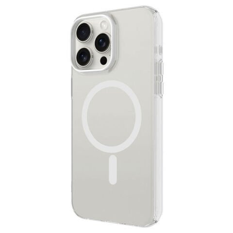 Apple iPhone 15 Pro Kılıf Patinda Magsafe Şarj Özellikli Buzlu Transparan C-Pro Sert Kapak
