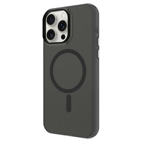Apple iPhone 15 Pro Kılıf Patinda Magsafe Şarj Özellikli Buzlu Transparan C-Pro Sert Kapak